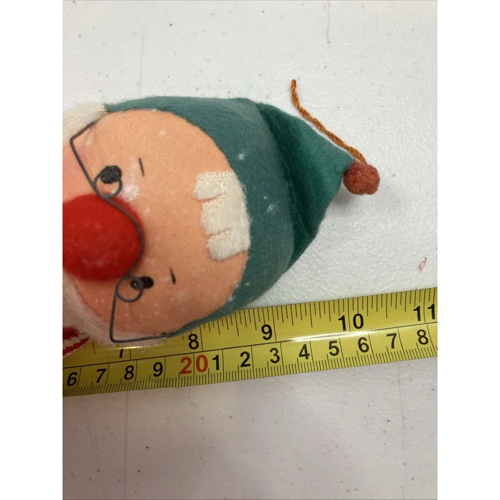 Two Vtg MCM 1950s Fun Farm Elf Ornament Felt‎ Material & Dog Elf Japan Christmas